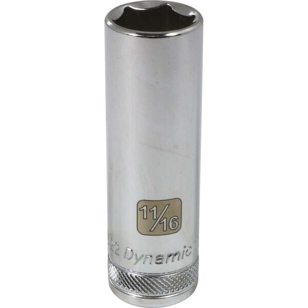 1/2" Drive, 11/16" SAE Socket, 6 Points